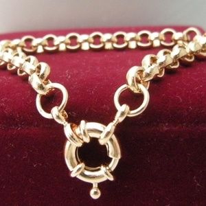 belcher bolt ring chain solid bracelet 18cm